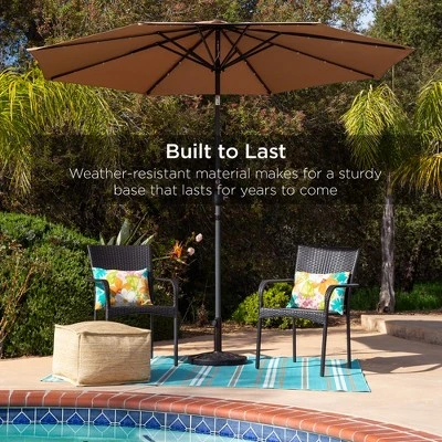 Best Choice Products 18in Round Heavy-Duty Steel Patio Umbrella Base Stand W/ Rust-Resistant Finish - Bronze - Image 4