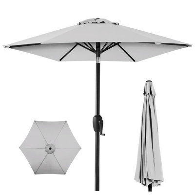 Best Choice Products 7.5ft Heavy-Duty Outdoor Market Patio Umbrella W/ Push Button Tilt, Easy Crank Lift - Image 17