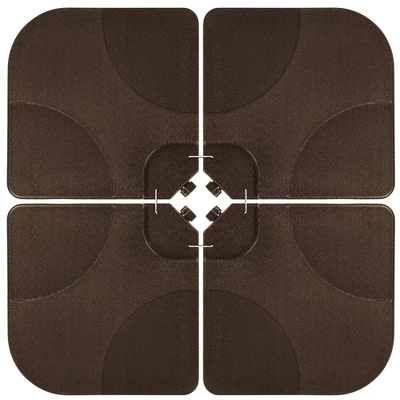 Best Choice Products 4-Piece Cantilever Offset Patio Umbrella Stand Square Base Plate Set W/ Easy-Fill Spouts - Image 9