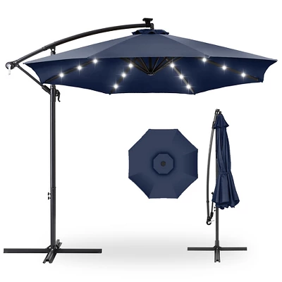 Best Choice Products 10ft Solar LED Offset Hanging Outdoor Market Patio Umbrella W/ Easy Tilt Adjustment - Image 14