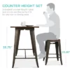 Best Choice Products 5-Piece Counter Height Dining Set For Kitchen, Dining Room W/ 4 Backless Stools, 330lb Capacity