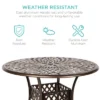 Best Choice Products 5-Piece All-Weather Cast Aluminum Patio Dining Set W/ Chairs, Umbrella Hole, Lattice Weave Design