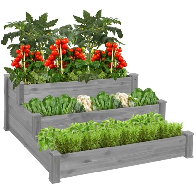 Best Choice Products 3-Tier Fir Wood Raised Garden Bed Planter For Plants, Vegetables, Outdoor Gardening - Image 8