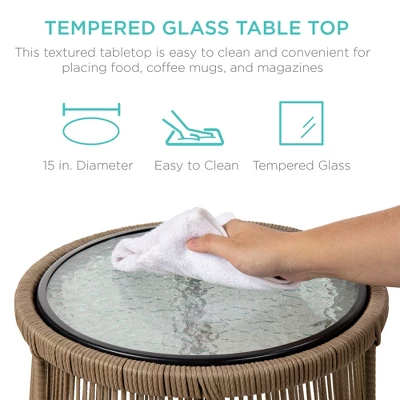 Best Choice Products Outdoor Woven Rope Sectional Patio Furniture, L-Shaped Conversation Set W/ Table - Image 3