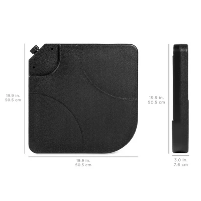 Best Choice Products 4-Piece Cantilever Offset Patio Umbrella Stand Square Base Plate Set W/ Easy-Fill Spouts - Image 6