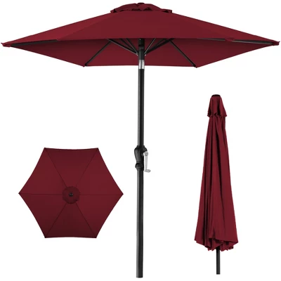 Best Choice Products 10ft Outdoor Steel Market Patio Umbrella W/ Crank, Tilt Push Button, 6 Ribs - Image 8