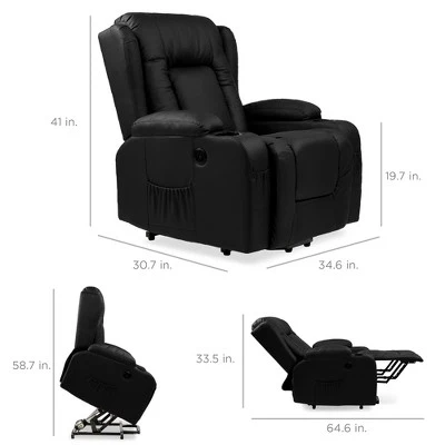 Best Choice Products Electric Power Lift Recliner Massage Chair Furniture W/ USB Port, Heat, Cupholders - Image 6
