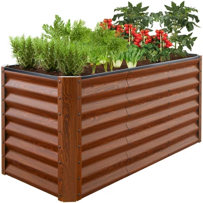 Best Choice Products 4x2x2ft Outdoor Metal Raised Garden Bed, Planter Box For Vegetables, Flowers, Herbs - Image 8