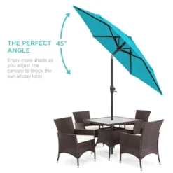 Best Choice Products 7.5ft Heavy-Duty Outdoor Market Patio Umbrella W/ Push Button Tilt, Easy Crank Lift