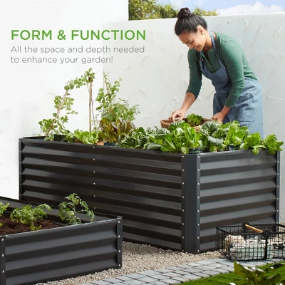 Best Choice Products 6x3x2ft Outdoor Metal Raised Garden Bed, Planter Box For Vegetables, Flowers, Herbs - Image 5