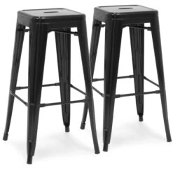 Best Choice Products 30in Set Of 2 Industrial Metal Bar Stools