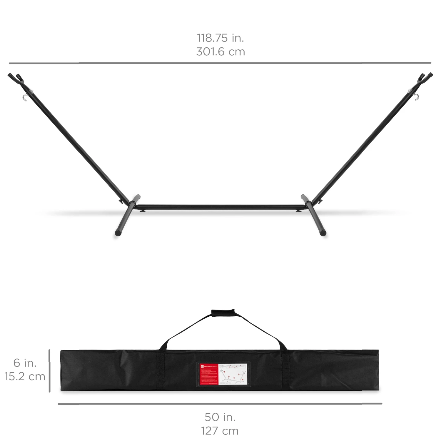 Best Choice Products 2-Person Brazilian-Style Double Hammock W/ Carrying Bag And Steel Stand - Image 18