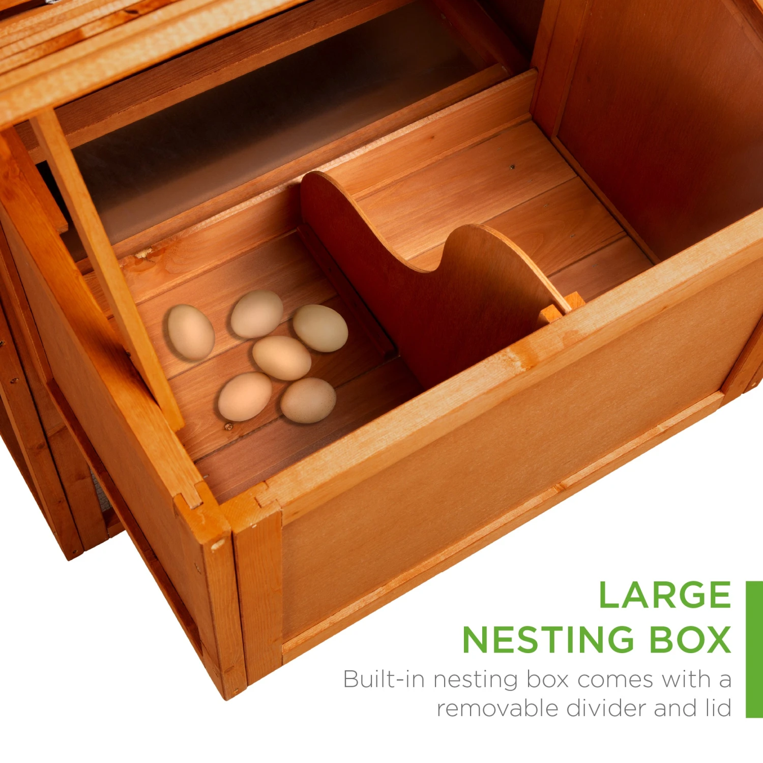 Best Choice Products Multi-Level Wooden Chicken Coop - 80in - Image 5