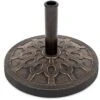 Best Choice Products 18in Round Patio Umbrella Base Stand W/ Rustic Finish