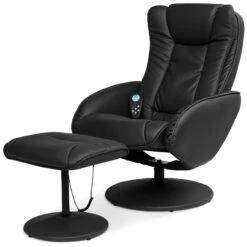 Best Choice Products Faux Leather Electric Massage Recliner Chair W/ Stool Ottoman, Remote