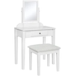 Best Choice Products Bathroom Vanity Table Set W/ Stool