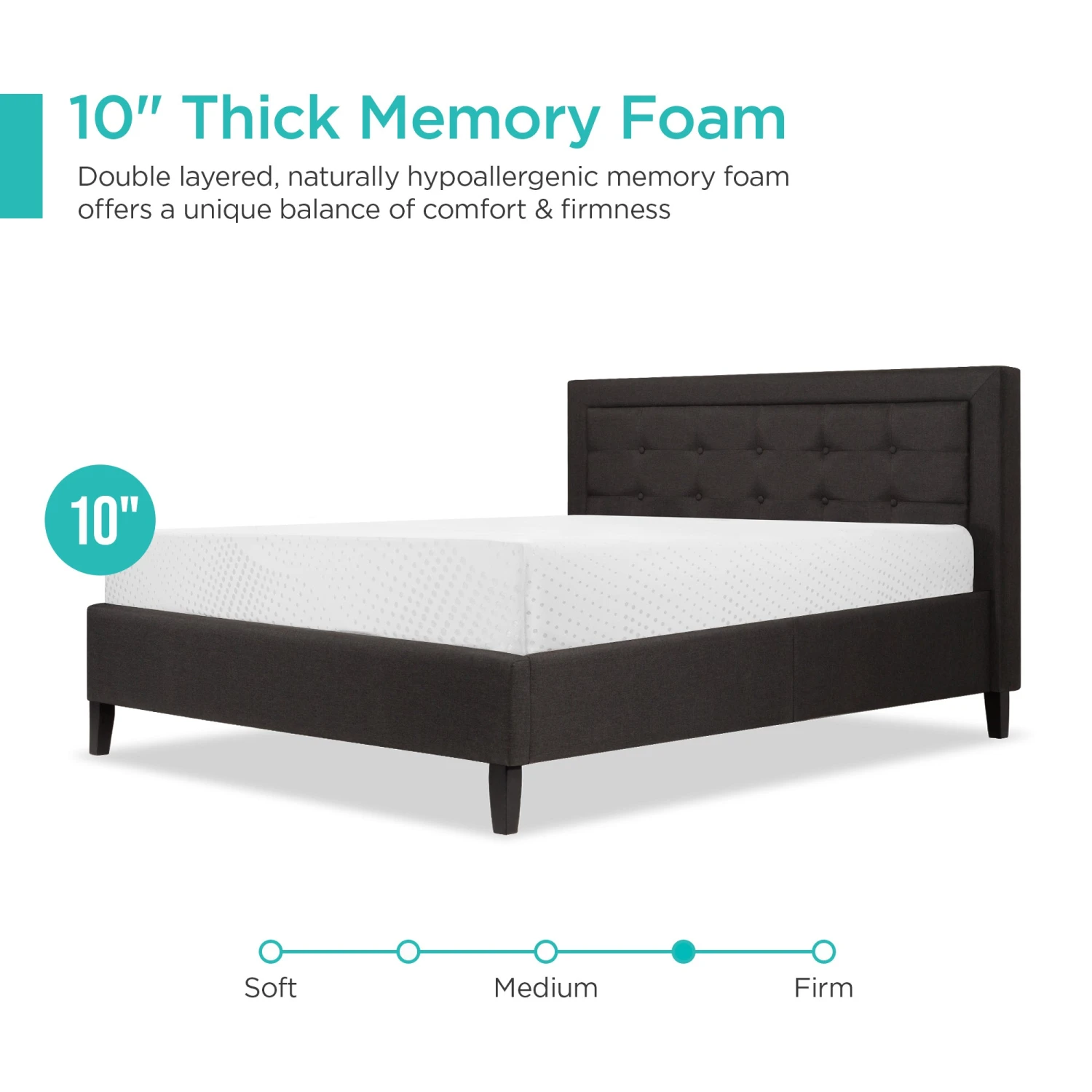 Best Choice Products 10in Dual Layered Mattress W/ Gel Memory Foam - Image 17