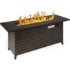 Best Choice Products 50,000 BTU Rectangular Propane Gas Fire Pit Table W/ Storage, Cover - 57in