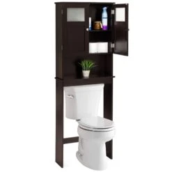 Best Choice Products Double Door Over-the-Toilet Bathroom Storage Cabinet