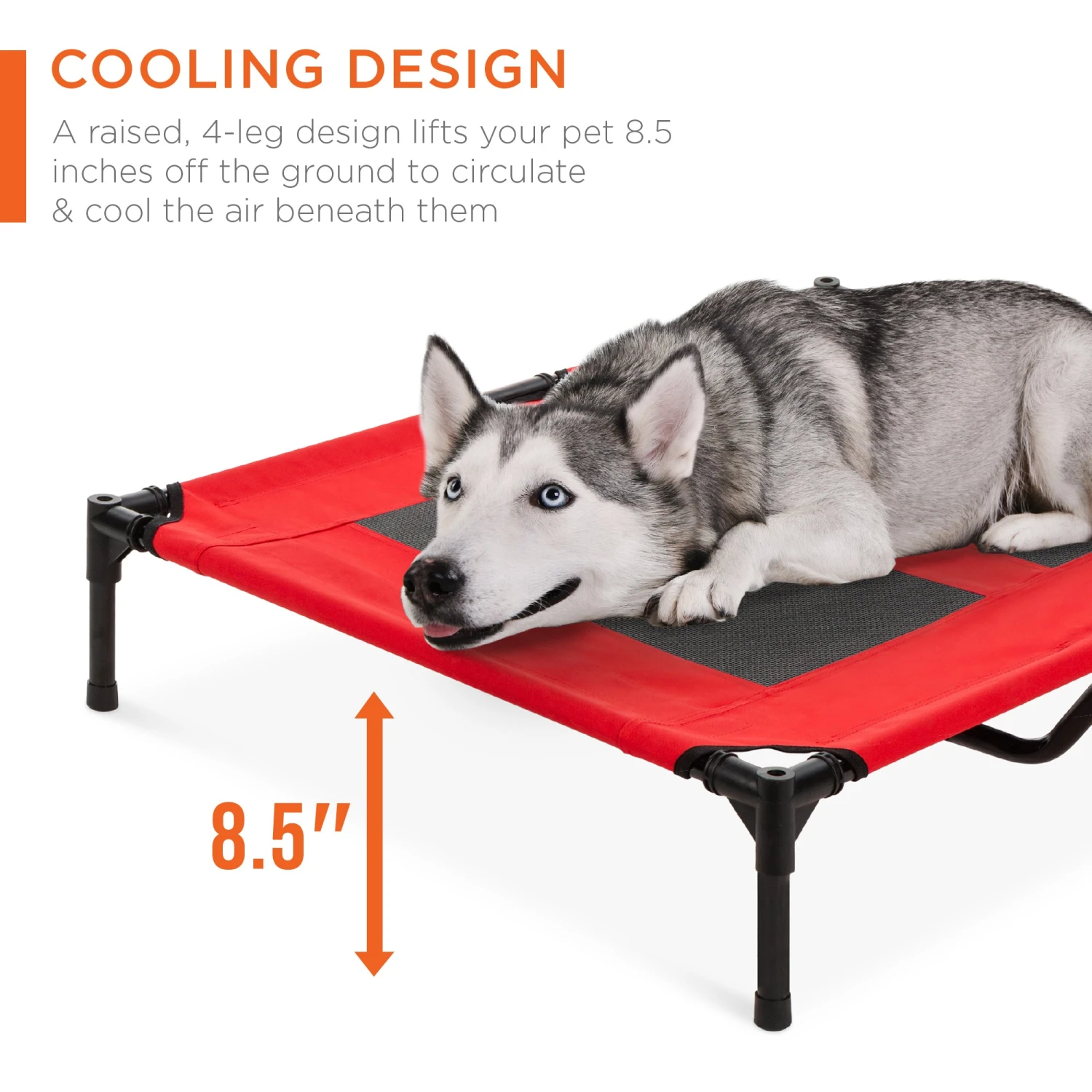 Best Choice Products 36in Outdoor Raised Cooling Pet Dog Bed W/ Canopy, Travel Bag - Image 10