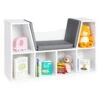 Best Choice Products 6-Cubbie Kids Bookcase Furniture Accent W/ Cushioned Reading Nook