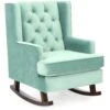 Best Choice Products Tufted Upholstered Wingback Rocking Chair