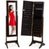 Best Choice Products 6-Tier Standing Jewelry Mirror Armoire W/ LED Lights