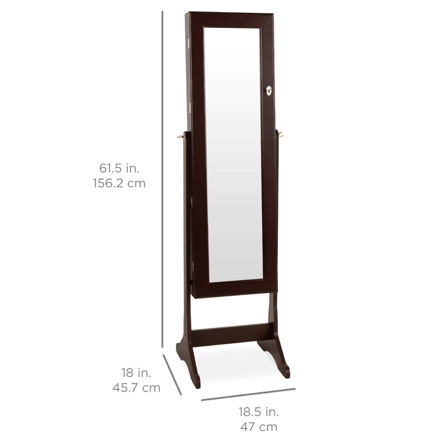 Best Choice Products 6-Tier Standing Jewelry Mirror Armoire W/ LED Lights - Image 7