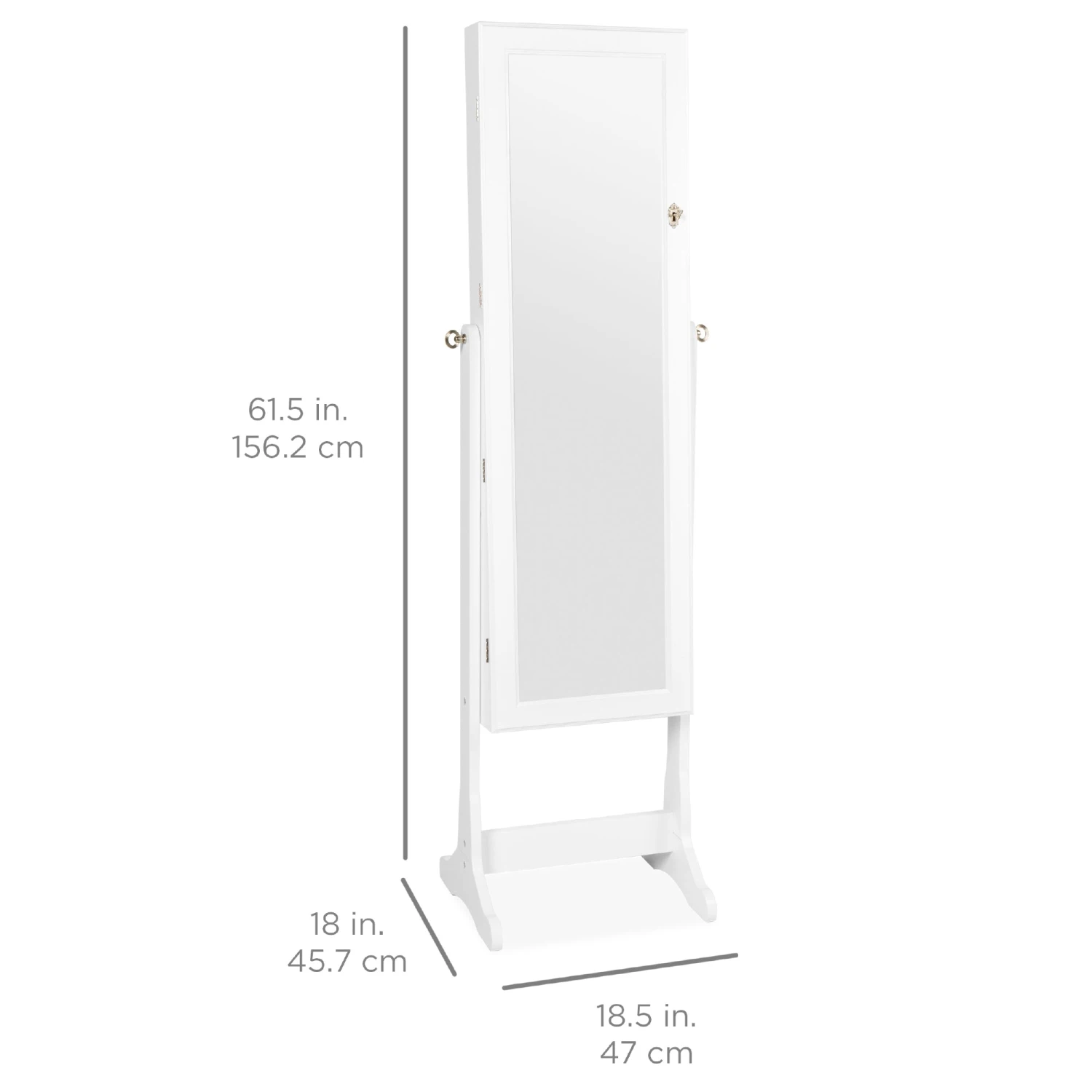 Best Choice Products 6-Tier Standing Jewelry Mirror Armoire W/ LED Lights - Image 14