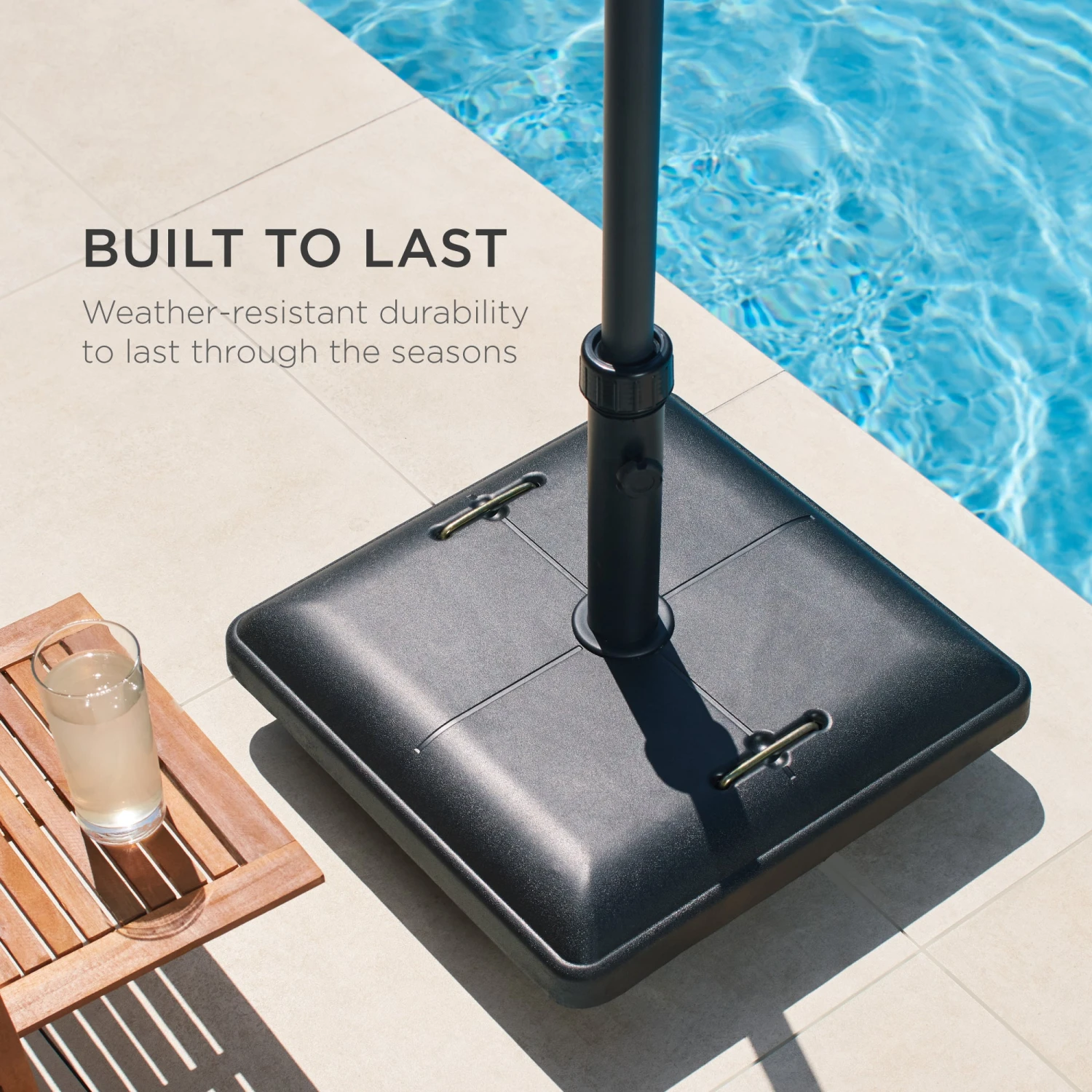 Best Choice Products 81lb. Heavy Duty Concrete Umbrella Base Stand W/ Wheels - Image 6