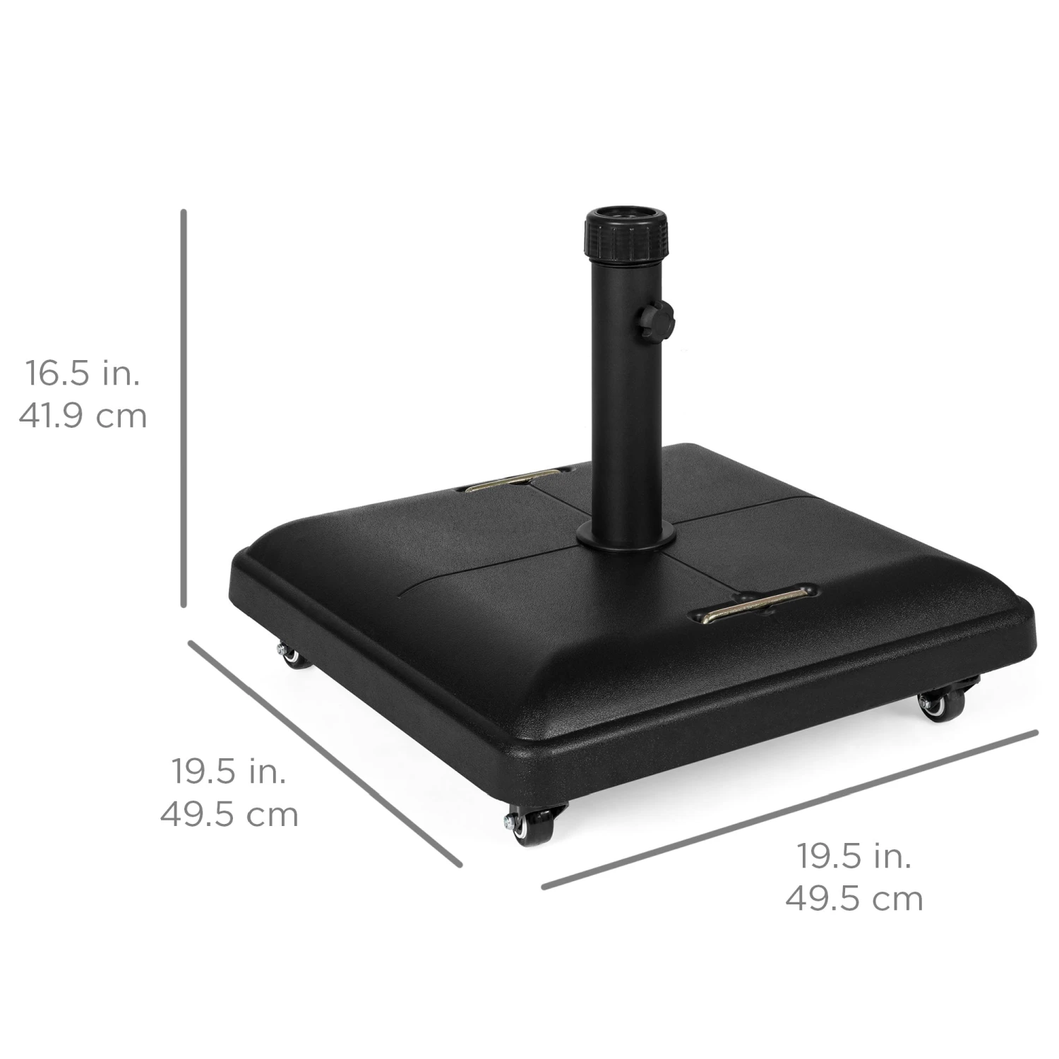 Best Choice Products 81lb. Heavy Duty Concrete Umbrella Base Stand W/ Wheels - Image 7
