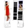 Best Choice Products Standing Full Length LED Mirror Jewelry Armoire W/Interior & Exterior Lights