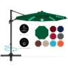 Best Choice Products 360-Degree LED Cantilever Offset Patio Umbrella W/ Tilt - 10ft