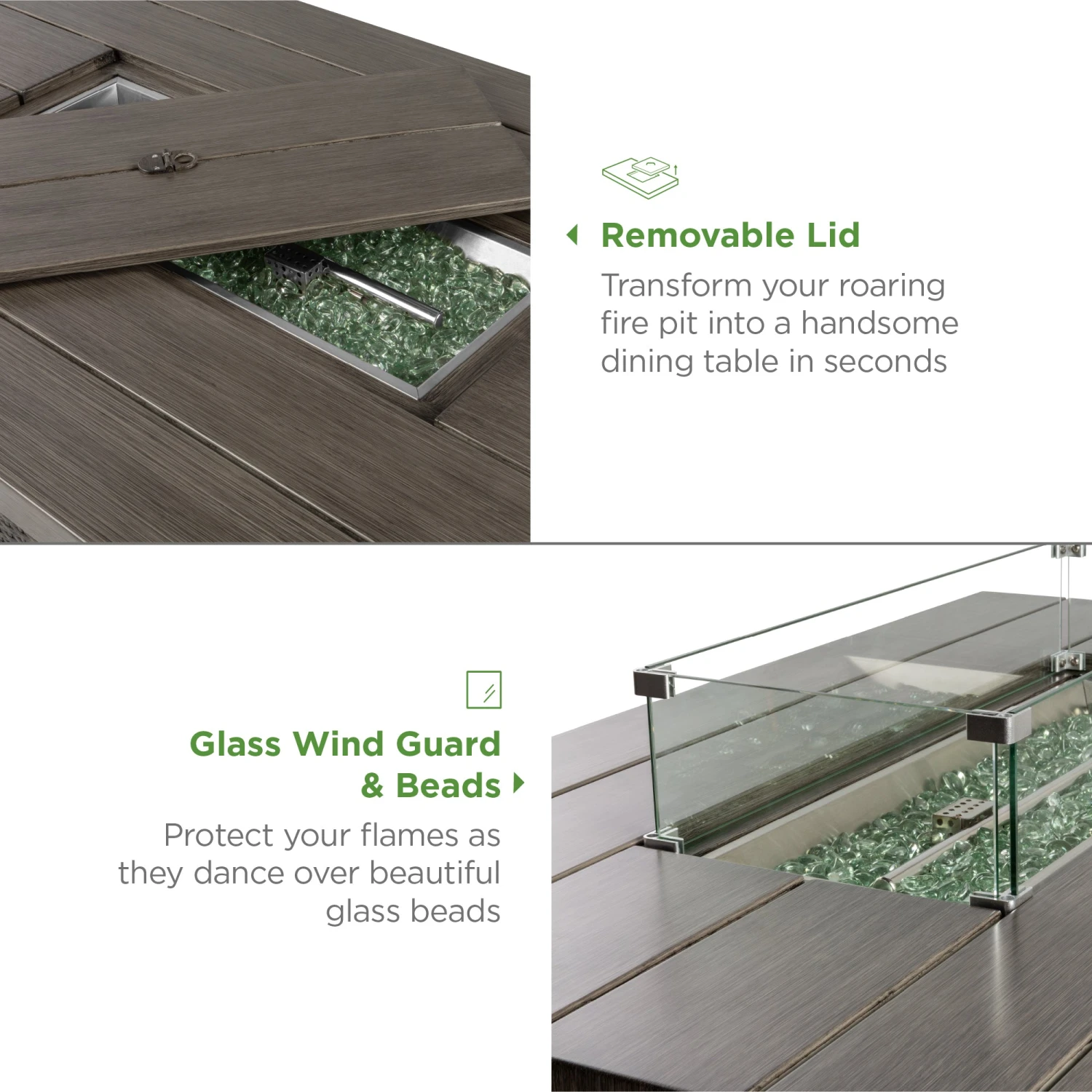 Best Choice Products 52in 50,000 BTU Wicker Propane Fire Pit Table W/ Aluminum Top, Cover - Image 5