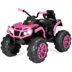 Best Choice Products 12V Kids Ride-On 4-Wheeler Quad ATV Car W/ 3.7mph Max, Bluetooth, Headlights