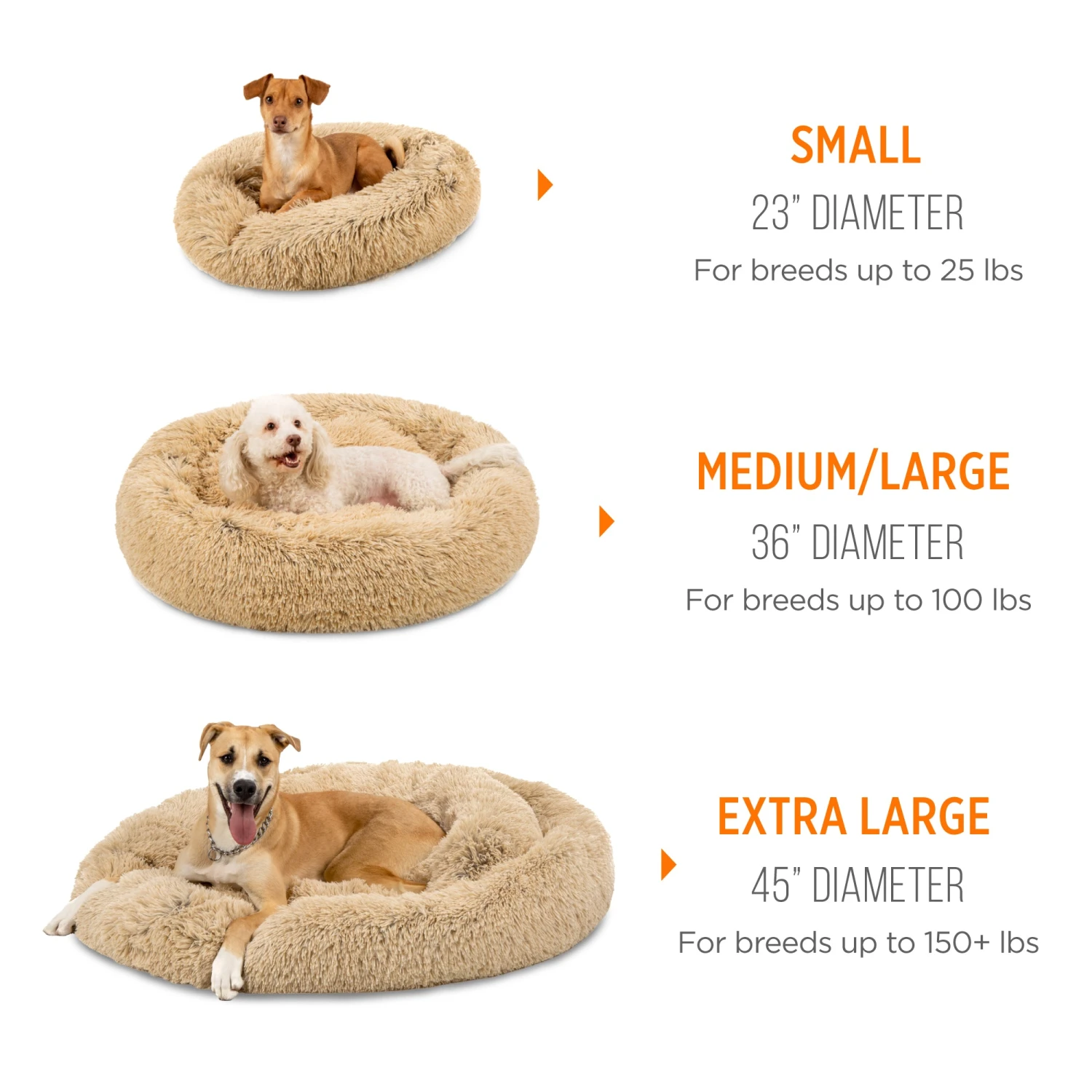Best Choice Products Self-Warming Shag Fur Calming Pet Bed W/ Water-Resistant Lining - Brown - Image 7
