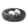 Best Choice Products Self-Warming Shag Fur Calming Pet Bed W/ Water-Resistant Lining - Gray