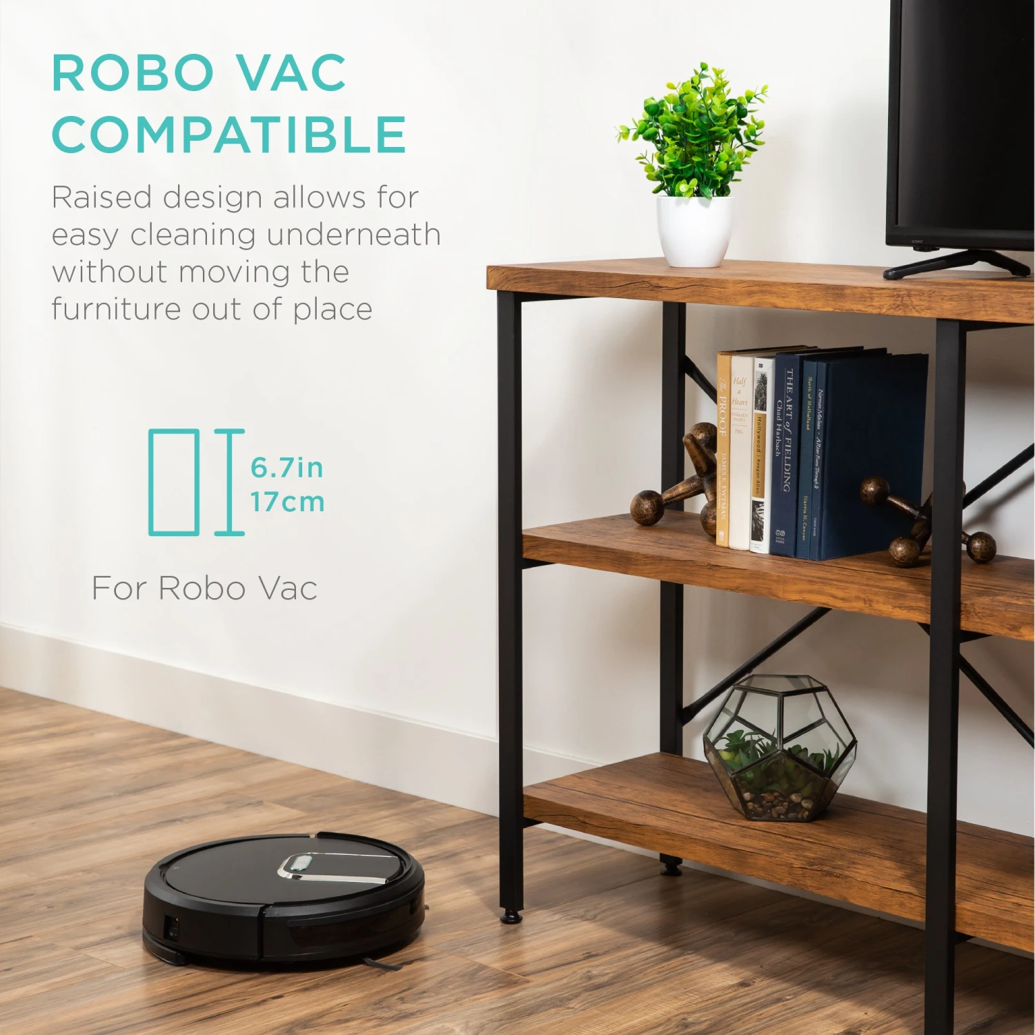 Best Choice Products 3-Tier Industrial Hallway Console Table For Living Room, Entry Way - 55in - Image 16