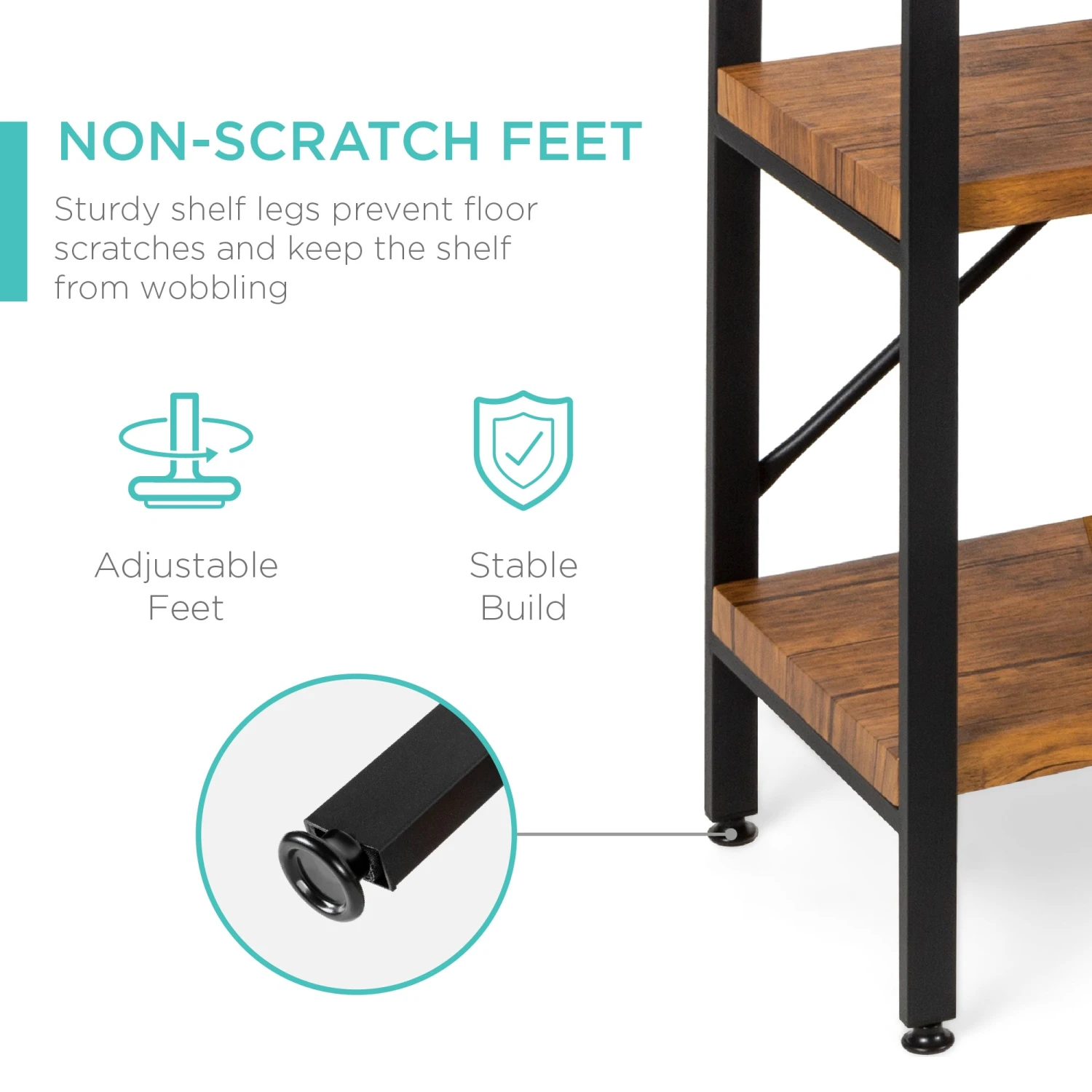 Best Choice Products 3-Tier Industrial Hallway Console Table For Living Room, Entry Way - 55in - Image 17