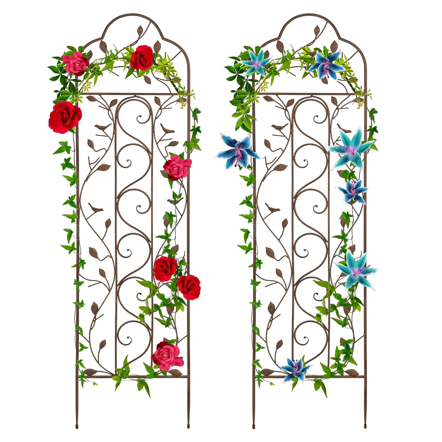 Best Choice Products Set Of 2 Iron Arched Garden Trellis