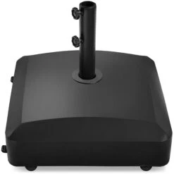 Best Choice Products Fillable Mobile Umbrella Base Stand W/ 4 Wheels, 2 Locks, 123lb Capacity