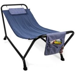 Best Choice Products Outdoor Patio Hammock For Backyard, Garden W/ Stand, Pillow, Storage Pockets