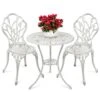 Best Choice Products 3-Piece Cast Aluminum Patio Bistro Furniture Set