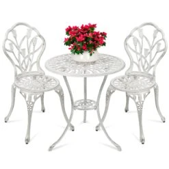 Best Choice Products 3-Piece Cast Aluminum Patio Bistro Furniture Set