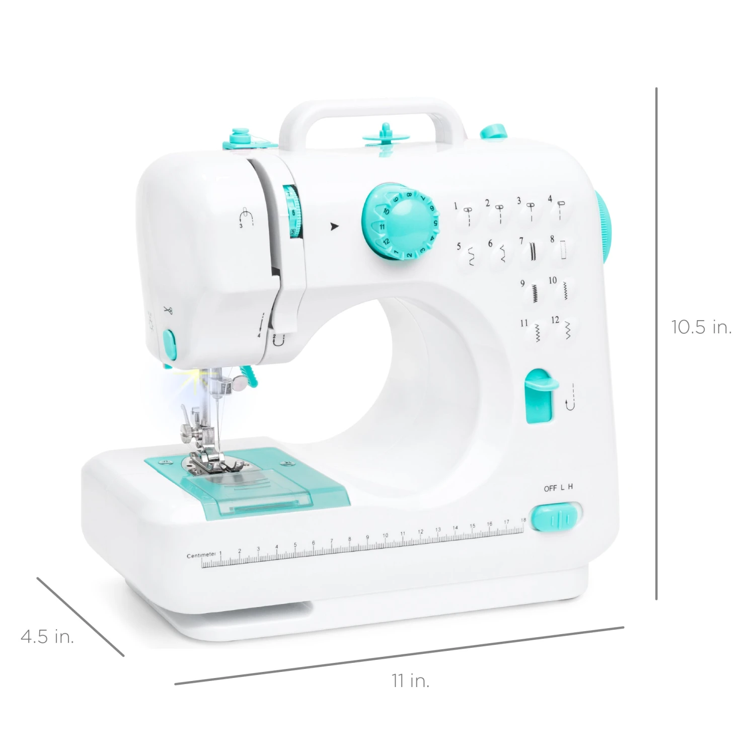 Best Choice Products 6V Portable Foot Pedal Sewing Machine W/ 12 Stitch Patterns - Image 7