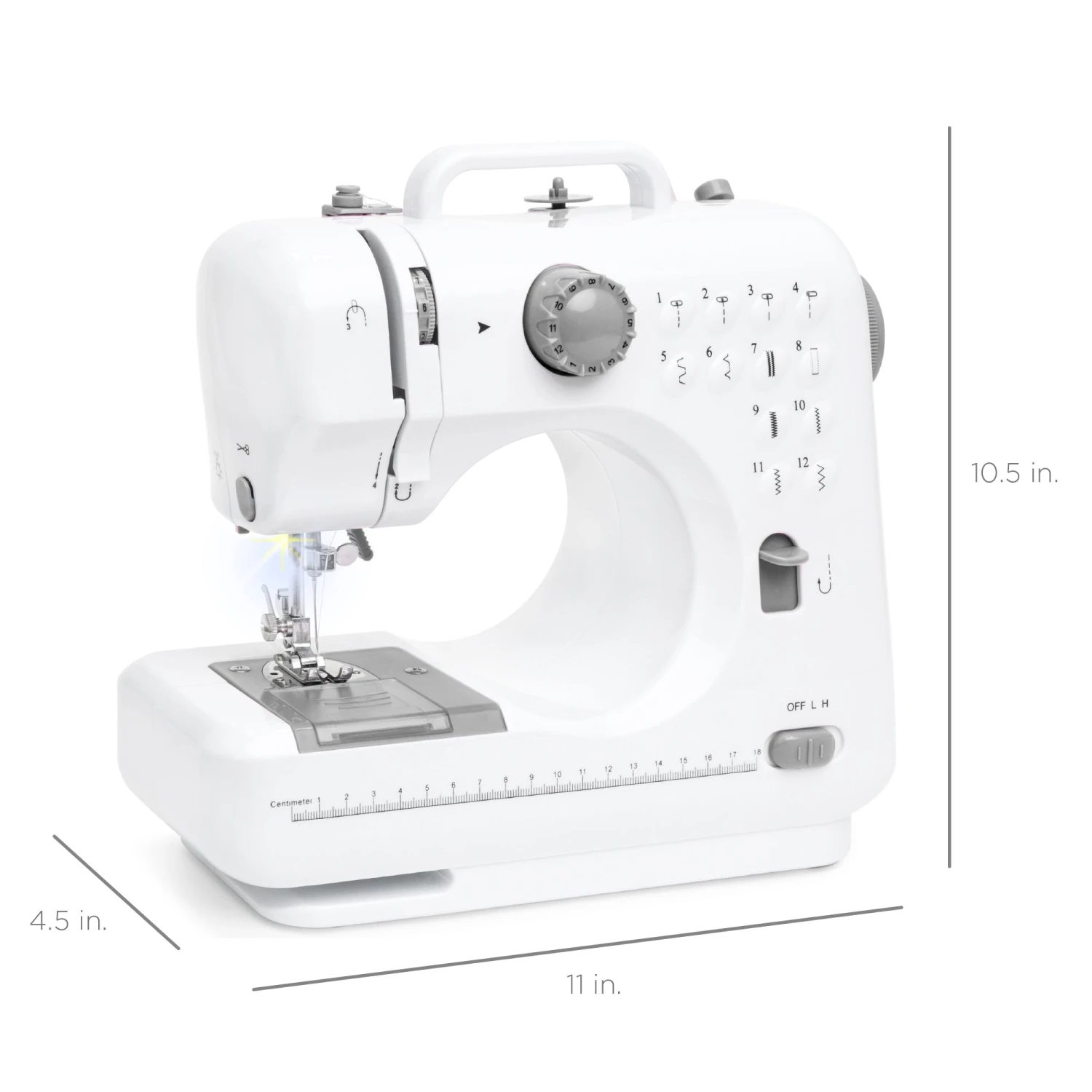 Best Choice Products 6V Portable Foot Pedal Sewing Machine W/ 12 Stitch Patterns - Image 14