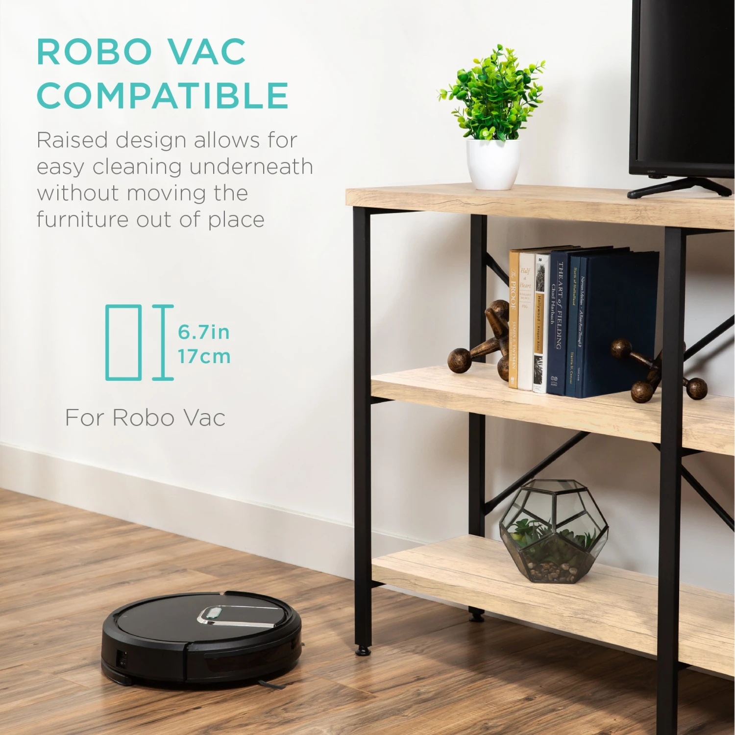 Best Choice Products 3-Tier Industrial Hallway Console Table For Living Room, Entry Way - 55in - Image 2