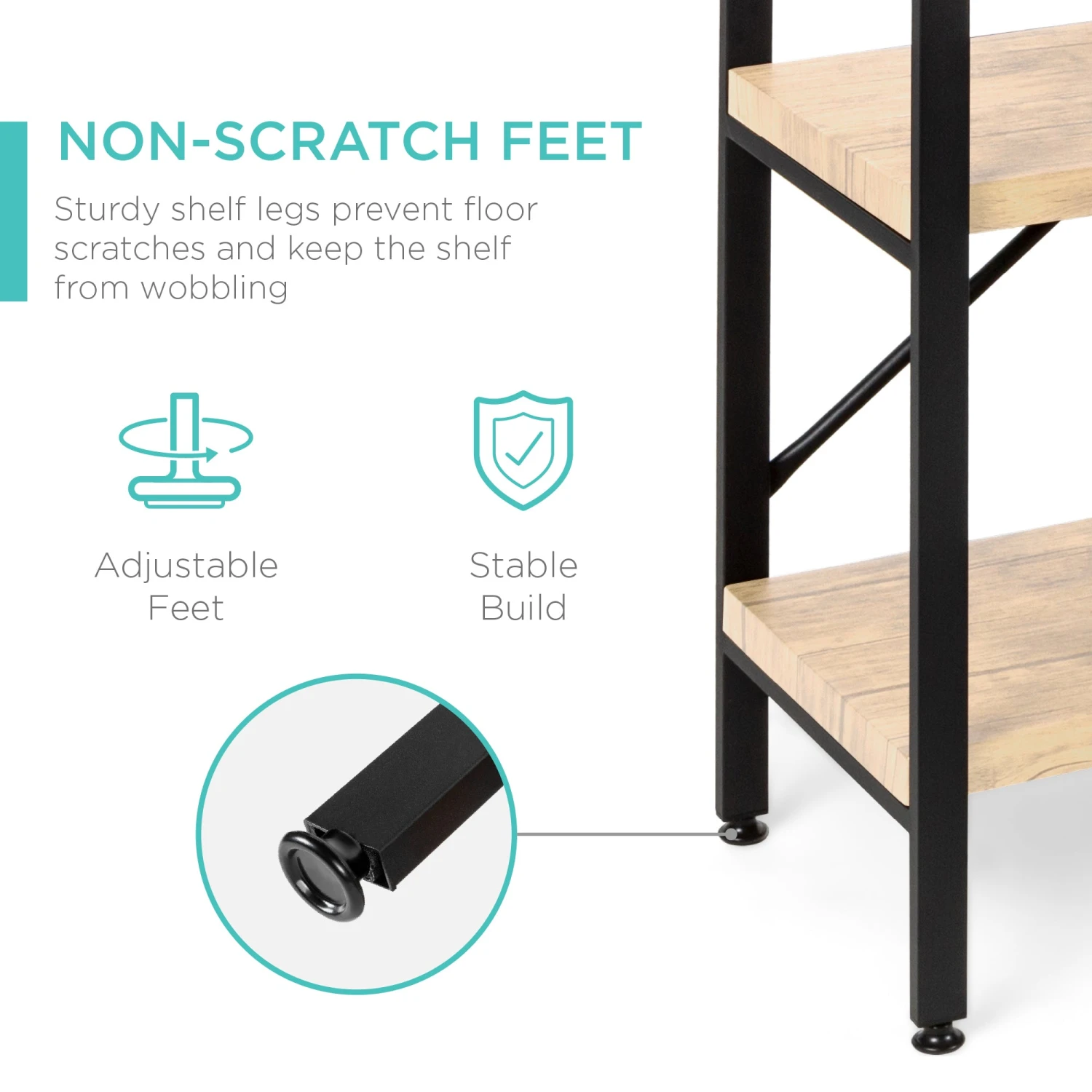 Best Choice Products 3-Tier Industrial Hallway Console Table For Living Room, Entry Way - 55in - Image 3