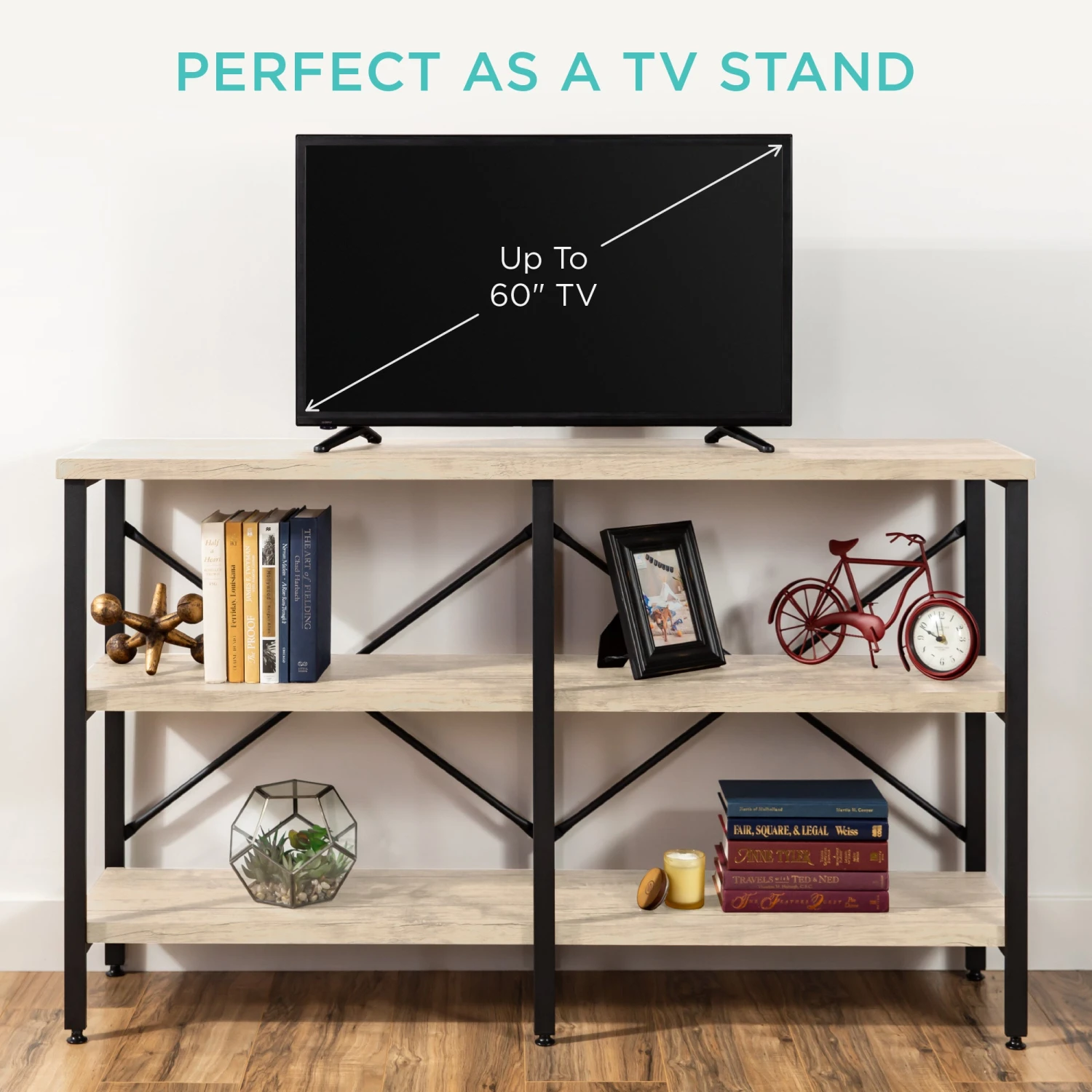 Best Choice Products 3-Tier Industrial Hallway Console Table For Living Room, Entry Way - 55in - Image 5