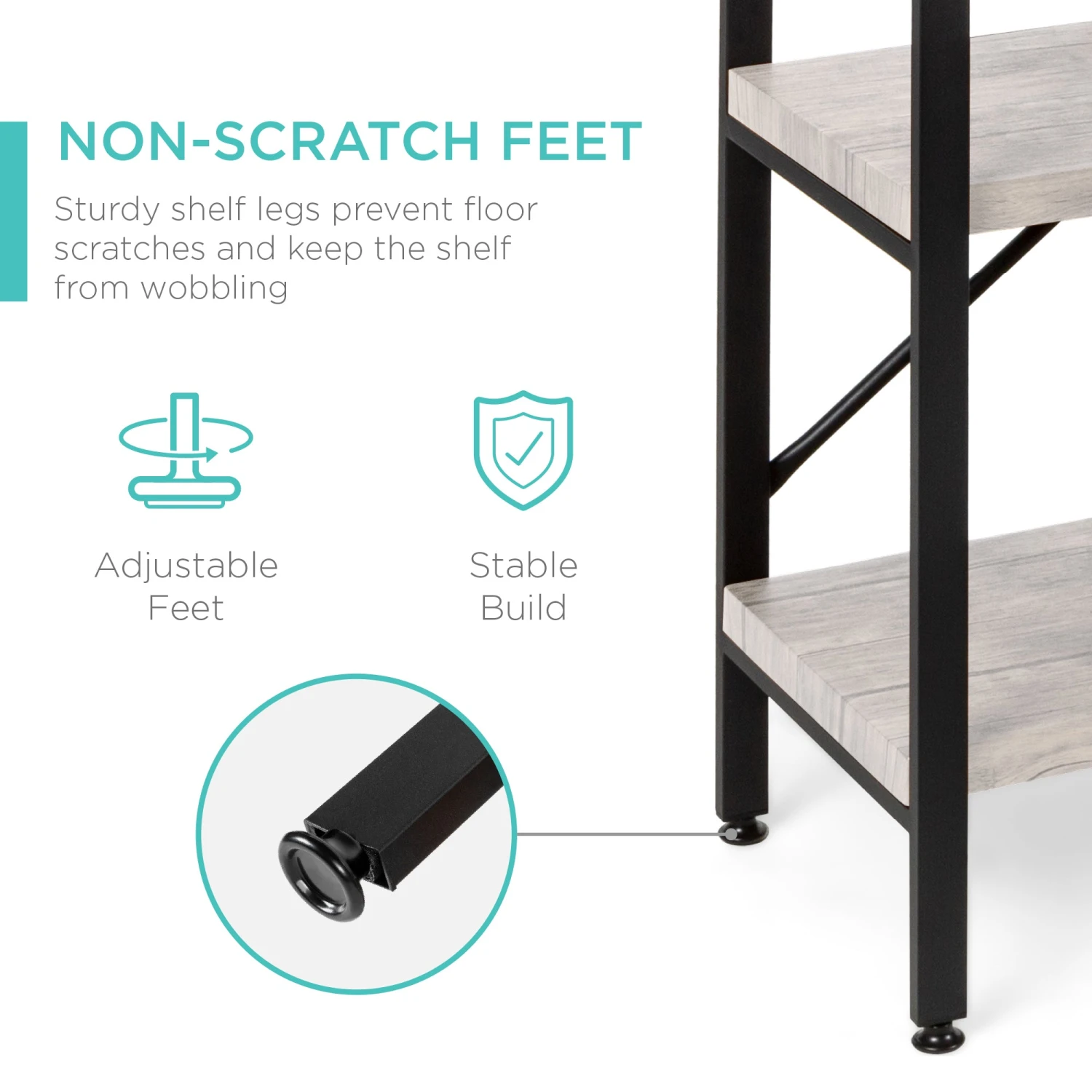 Best Choice Products 3-Tier Industrial Hallway Console Table For Living Room, Entry Way - 55in - Image 10